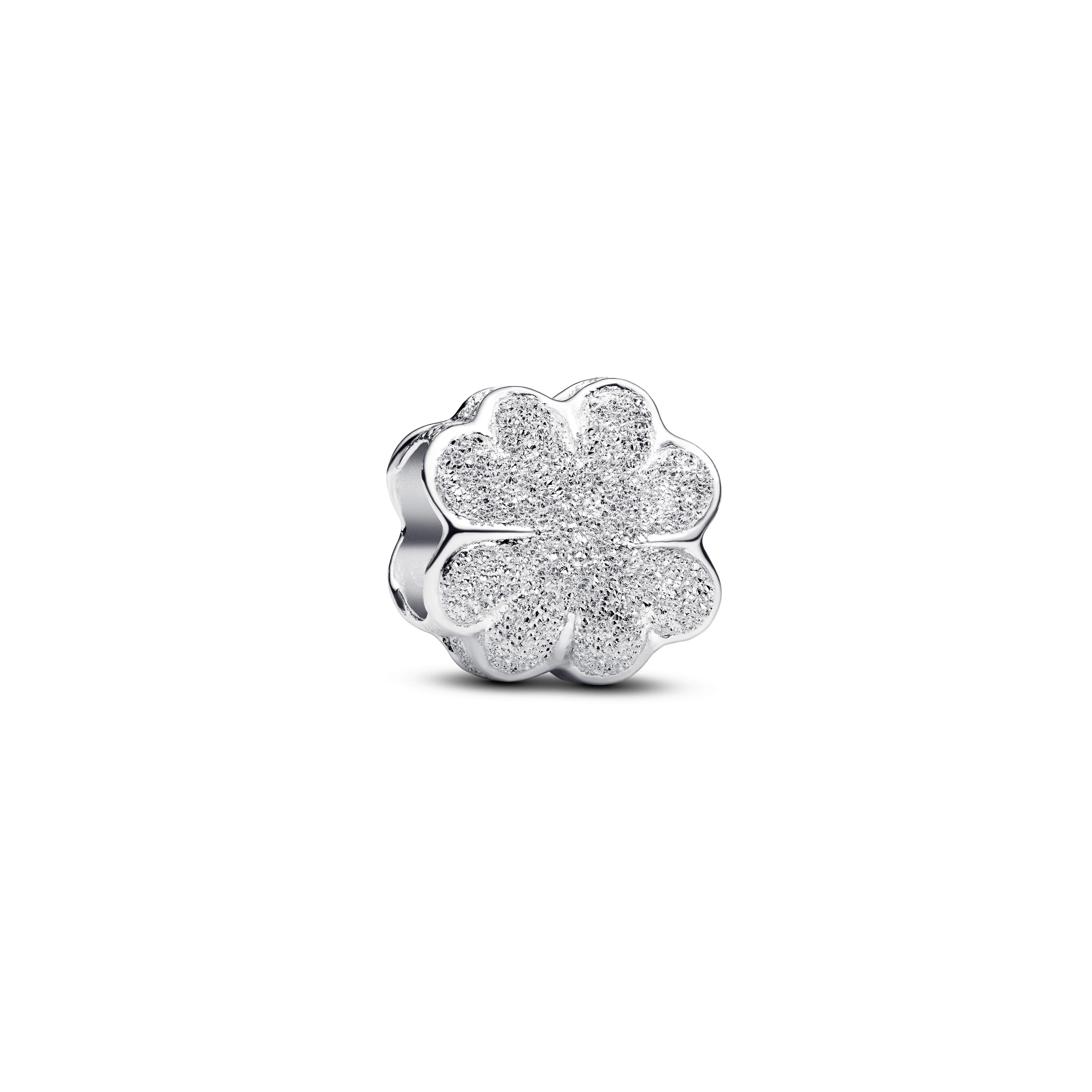 Pandora Moments Strukturiertes Kleeblatt Mini Charm 794047C00