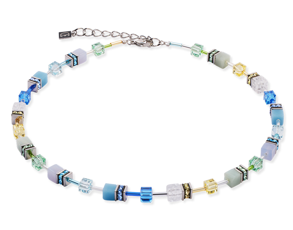 COEUR DE LION GeoCUBE® Iconic Precious Halskette aqua-grün 4905102005 COEUR DE LION GeoCUBE® Iconic Precious Halskette aqua-grün 4905102005