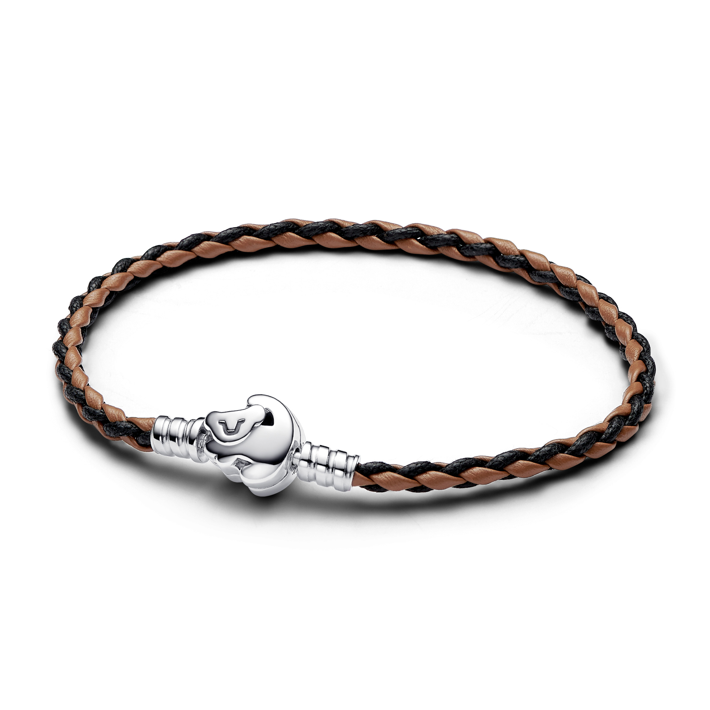 Pandora Moments Disney Der König der Löwen Verschluss Geflochtenes Lederarmband 593361C01-S2