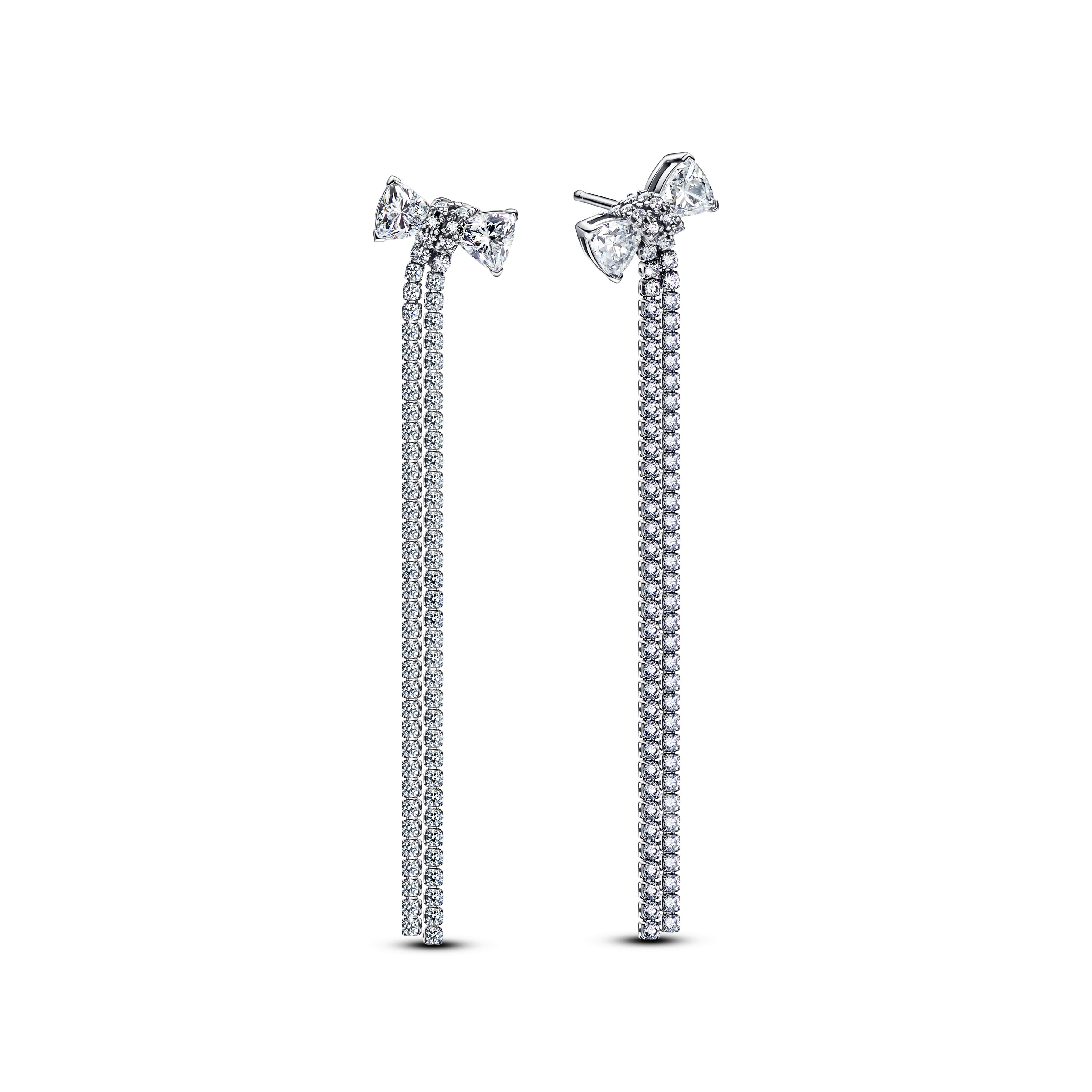 Pandora Timeless Pavé-Schleife Tropfen-Ohrringe 293544C01