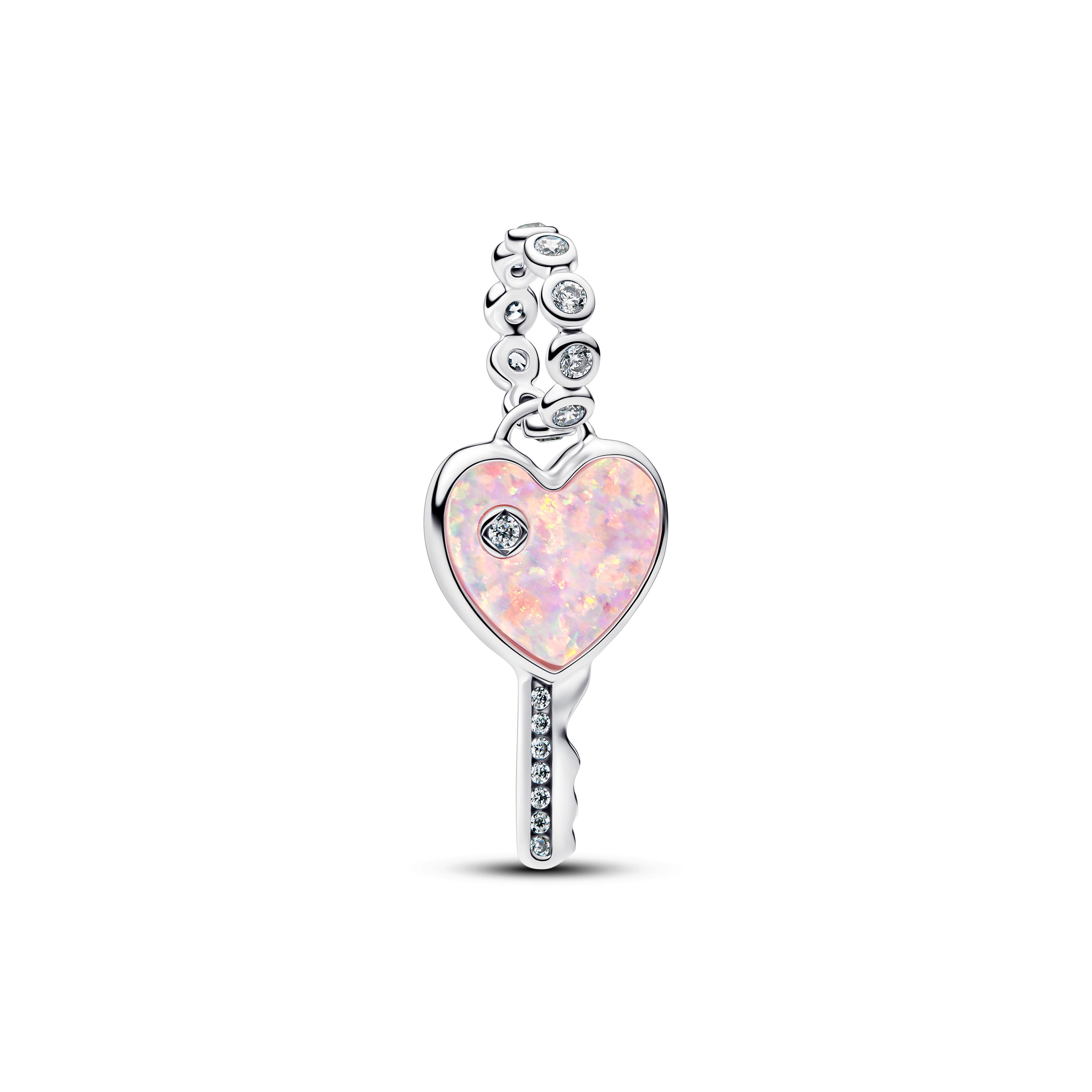 Pandora Moments opalisierender Herzschlüssel Charm-Anhänger 794427C01