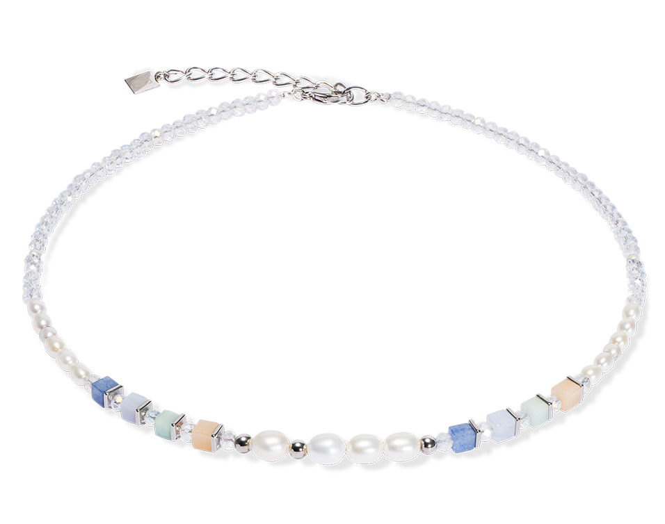 COEUR DE LION Halskette Cosmic Pearls soft silber 1135101522
