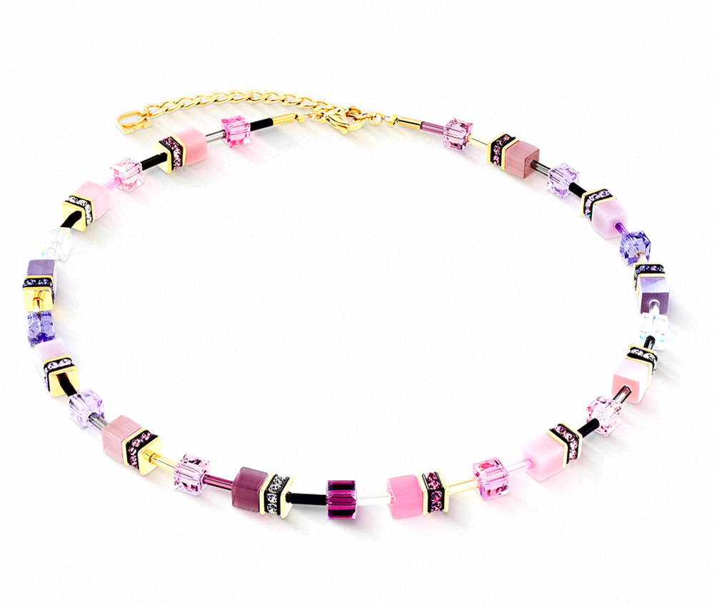 COEUR DE LION GeoCUBE® Iconic Halskette rosa-flieder 2838101927