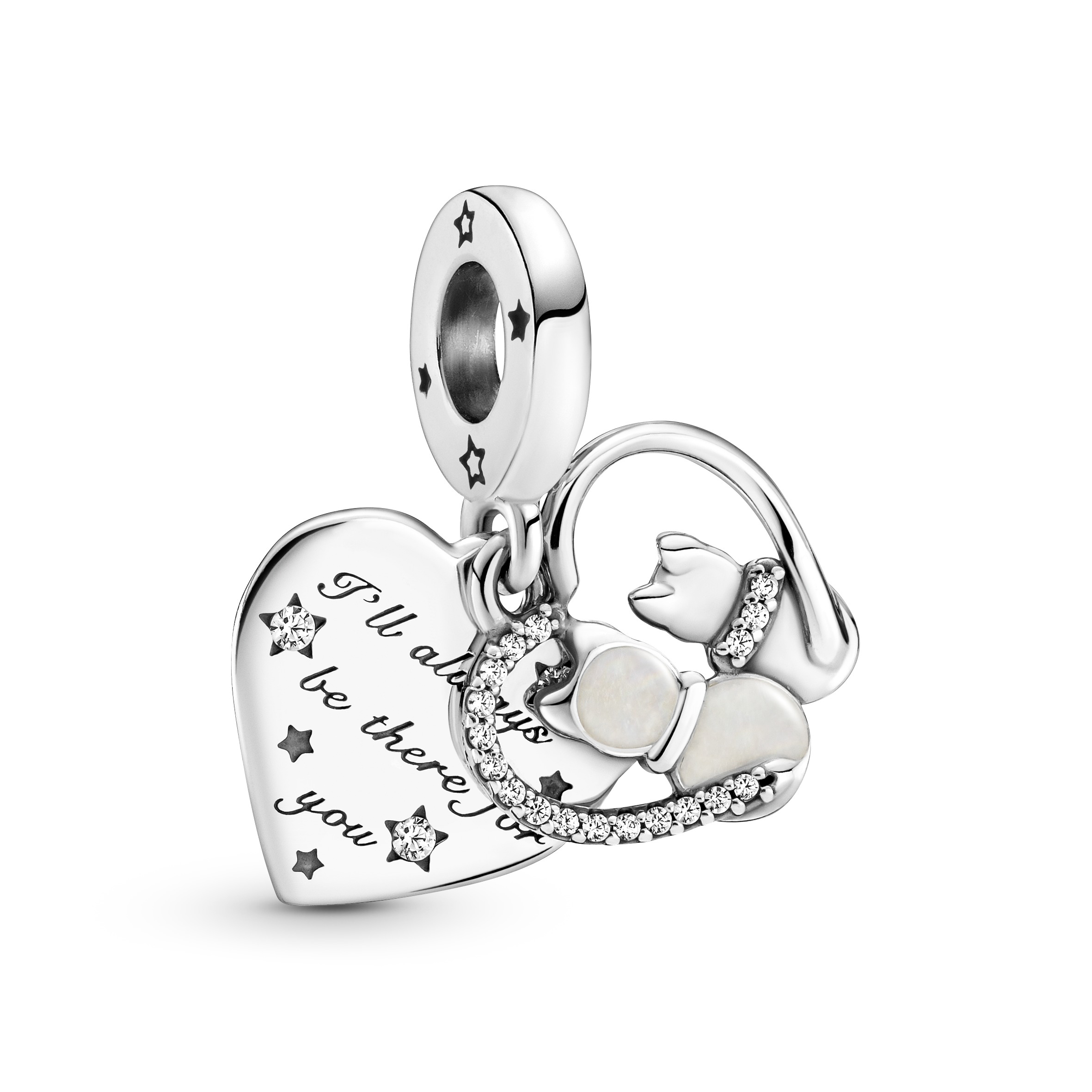 Pandora Moments Katzen & Herz Charm-Anhänger 799546C01