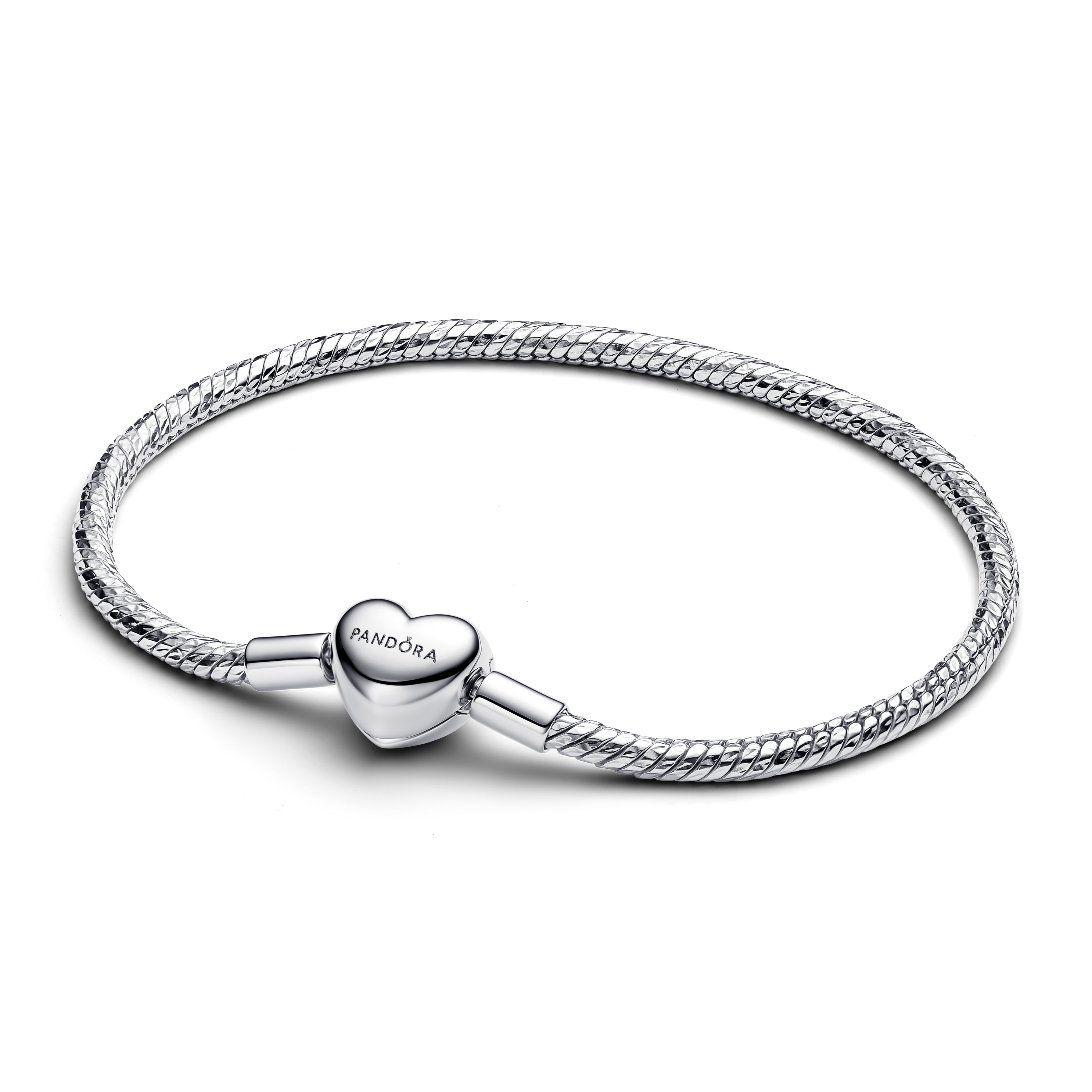Pandora Moments Facettiertes Armband mit Herzverschluss 594236C00-17