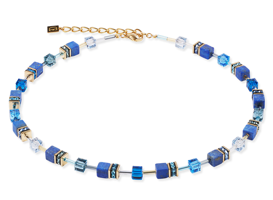 COEUR DE LION GeoCUBE® Iconic Precious Halskette blau 4905100700