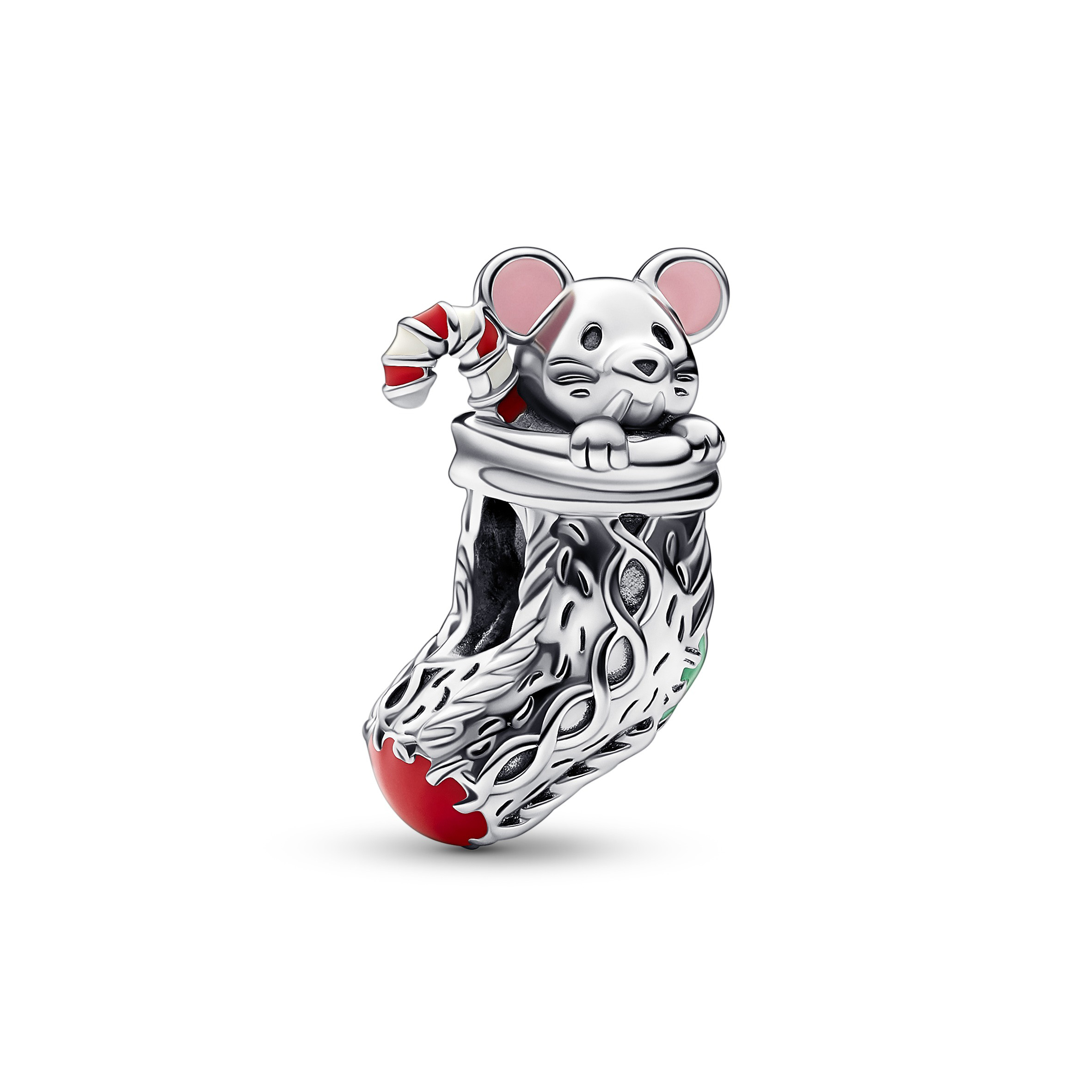 Pandora Charm Festliche Maus im Strumpf 792366C01 Pandora Charm Festliche Maus im Strumpf 792366C01