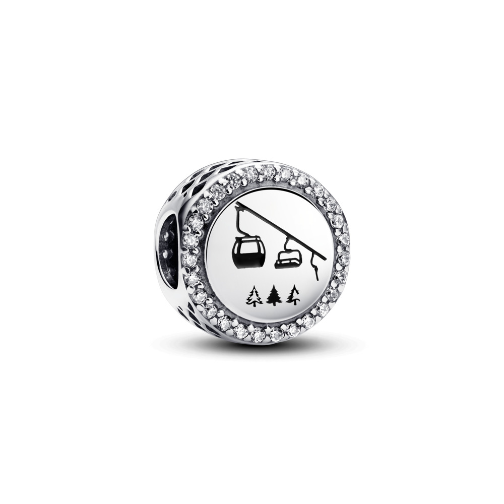 Pandora Moments Skifahren round charm 792016CZ_E078 Pandora Moments Skifahren round charm 792016CZ_E078