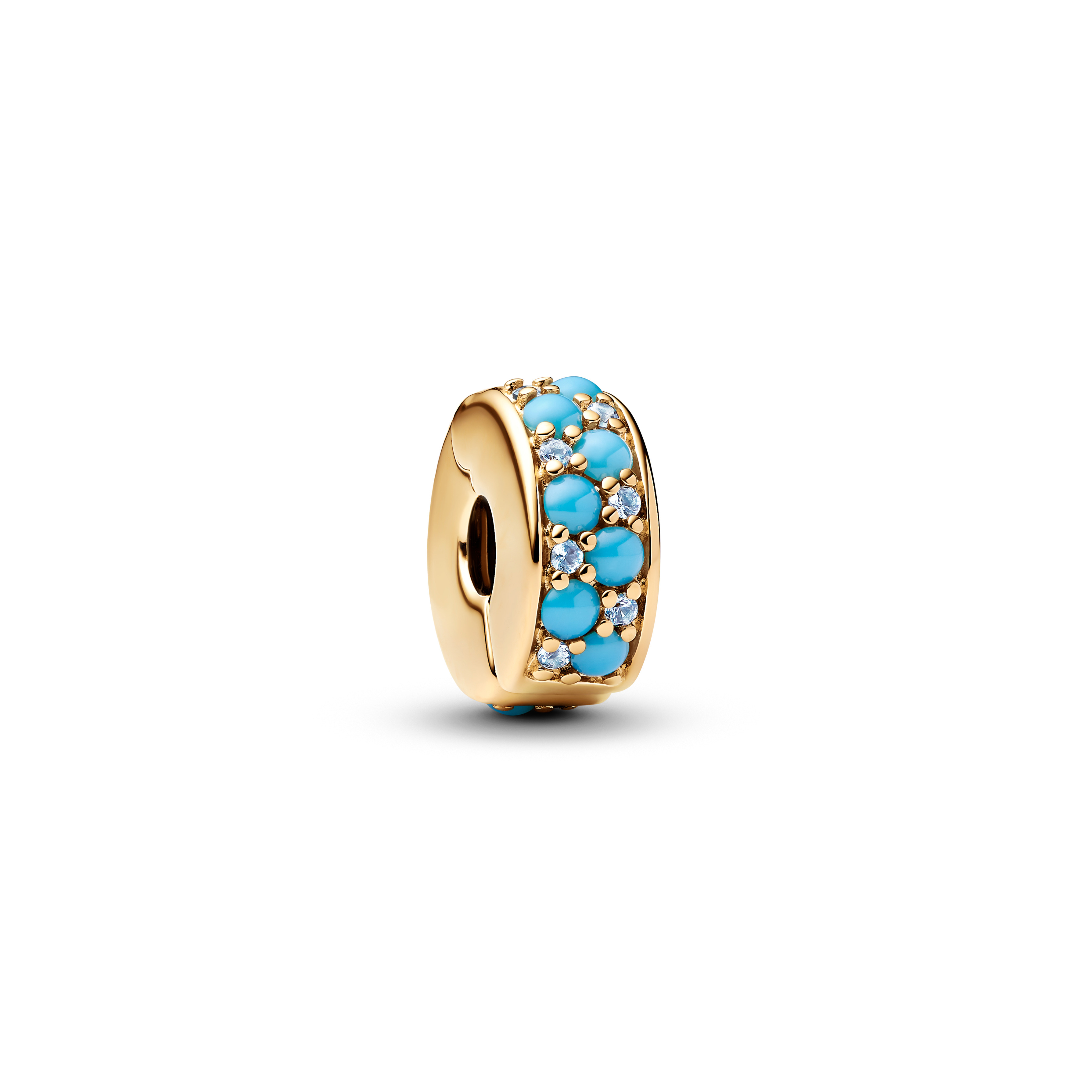 Pandora Moments Wasserblauer Clip-Charm 763902C01