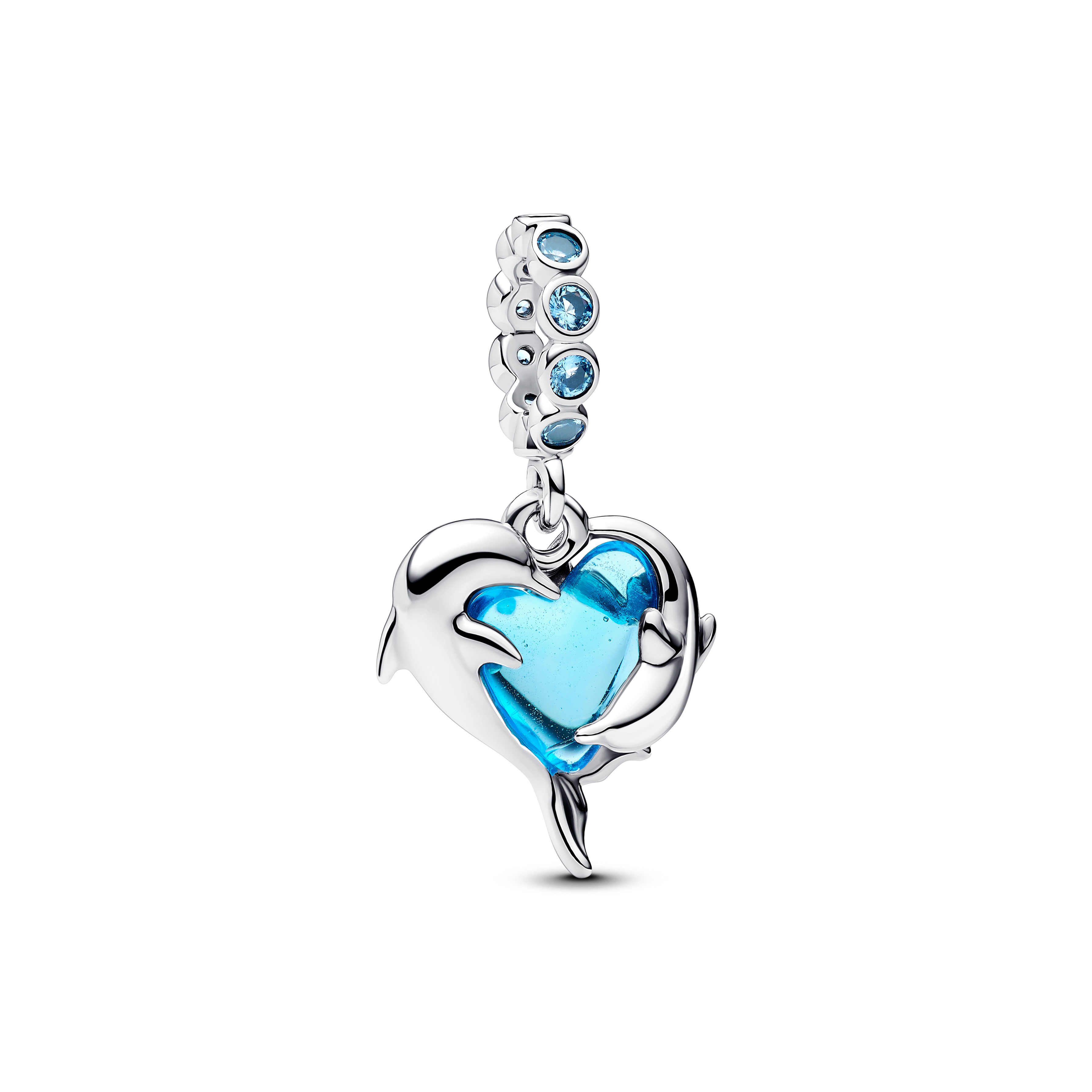 Pandora Moments Blauer Muranoglas Delphinanhänger Charm 793924C01