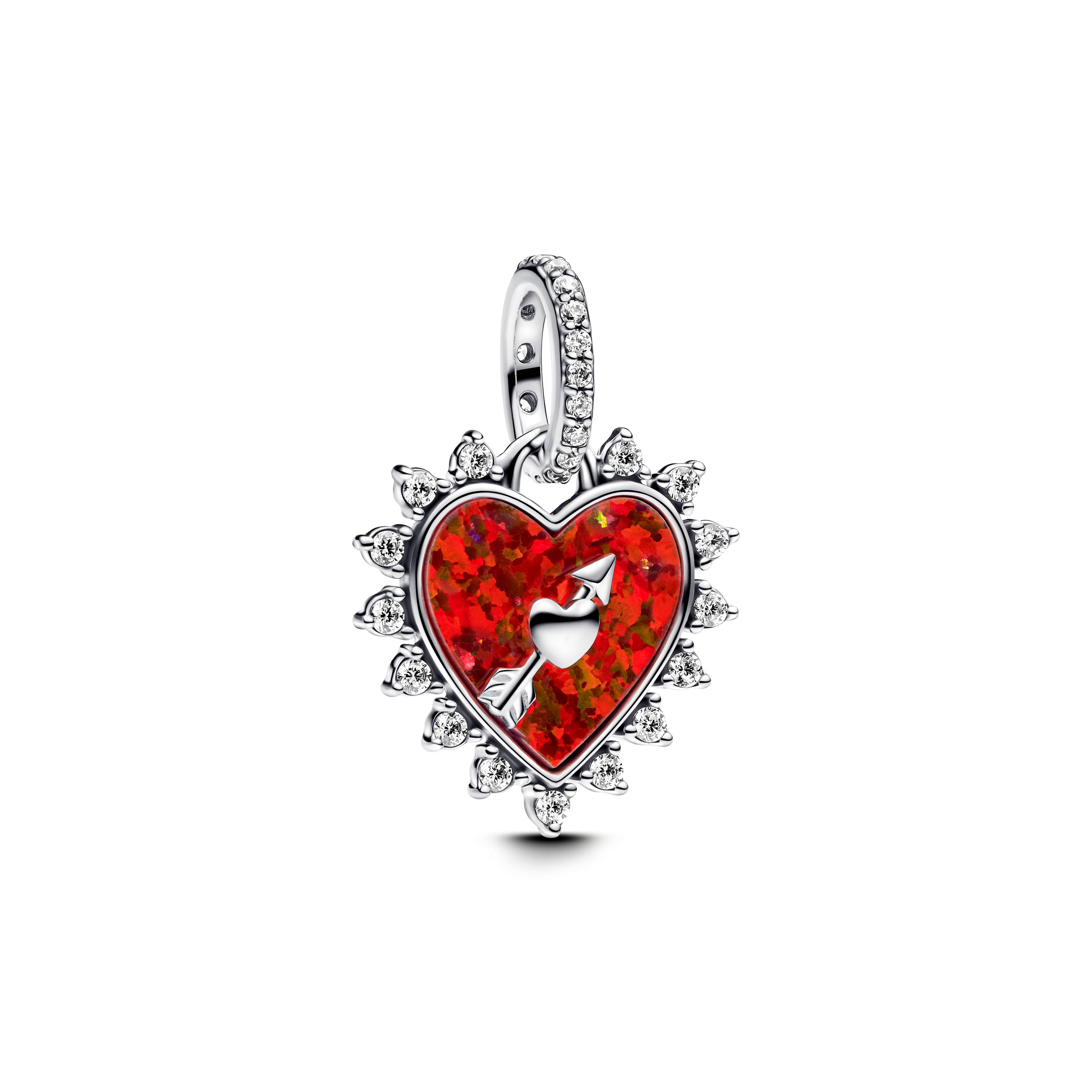 Pandora Moments Charm-Anhänger Herz mit drehbaren Pfeil 793667C01 Pandora Moments Charm-Anhänger Herz mit drehbaren Pfeil 793667C01