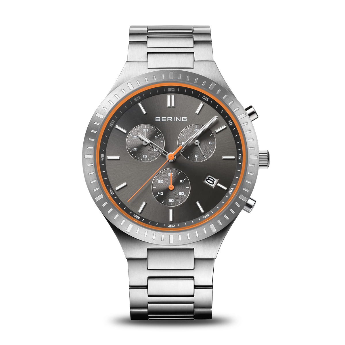 Bering Herrenuhr Titan Chrono | silber gebürstet | 11743-709 Bering Herrenuhr Titan Chrono | silber gebürstet | 11743-709