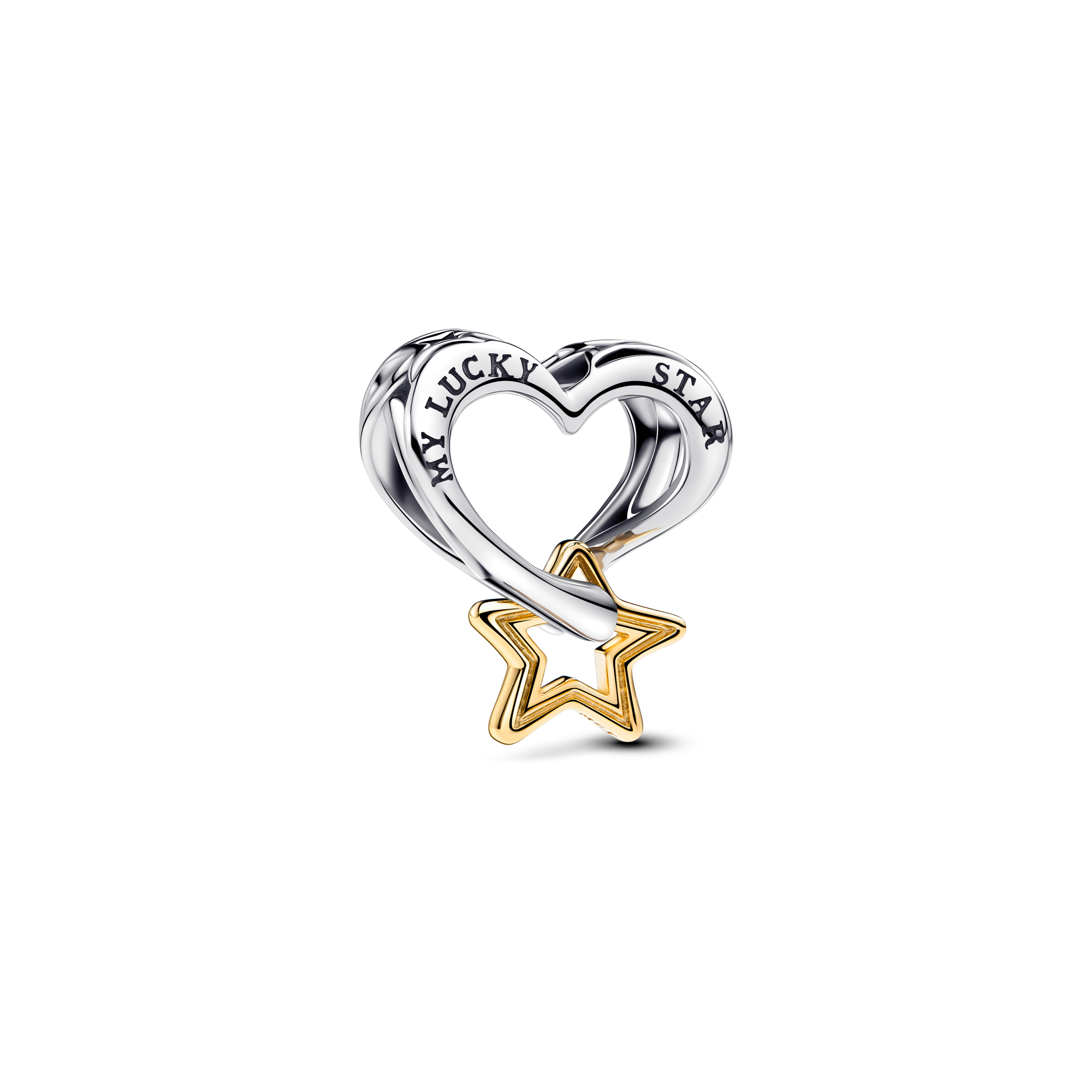 Pandora Moments Glücksstern und Herz Charm 763513C00