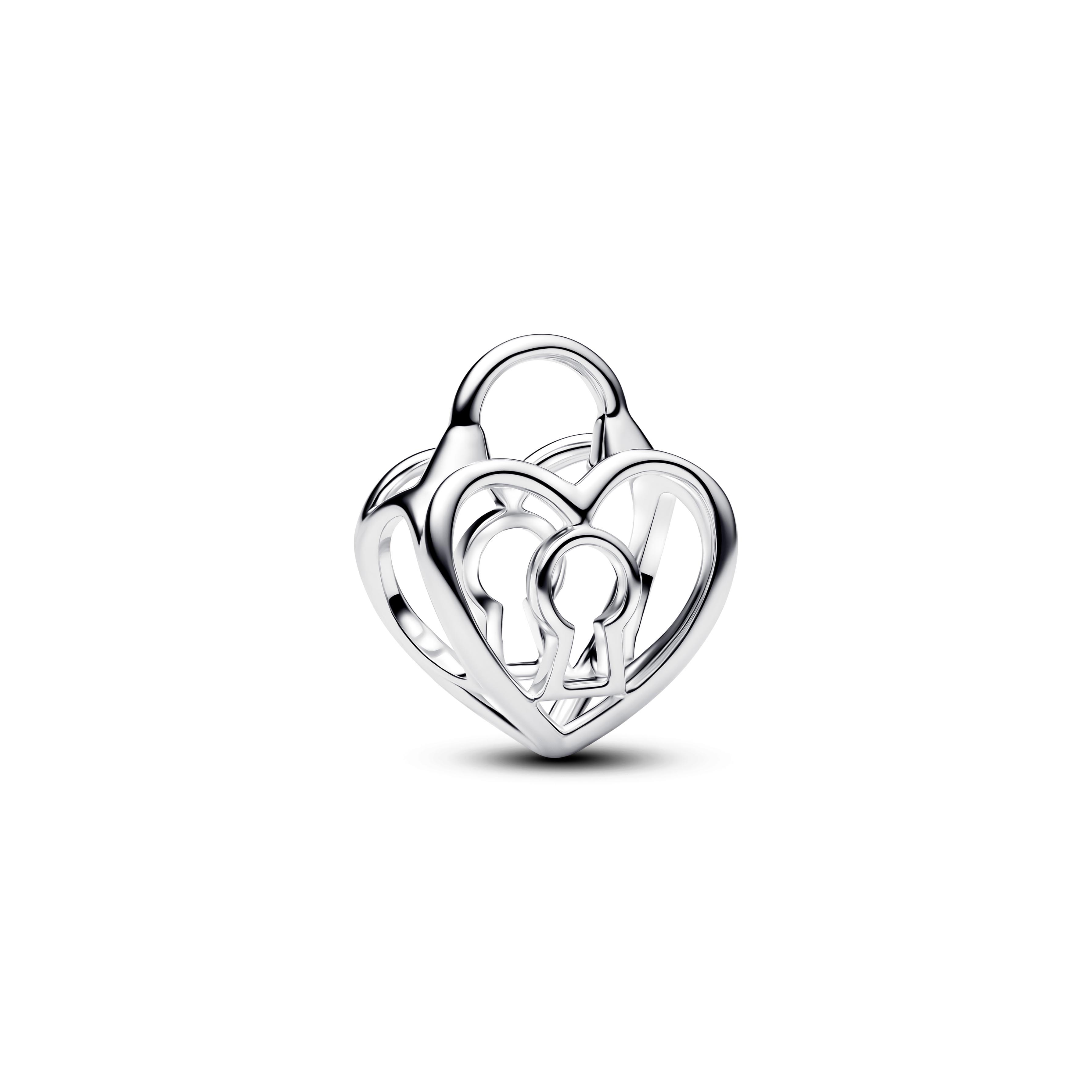 Pandora Moments Durchbrochenes Herz-Vorhängeschloss Charm 794358C00