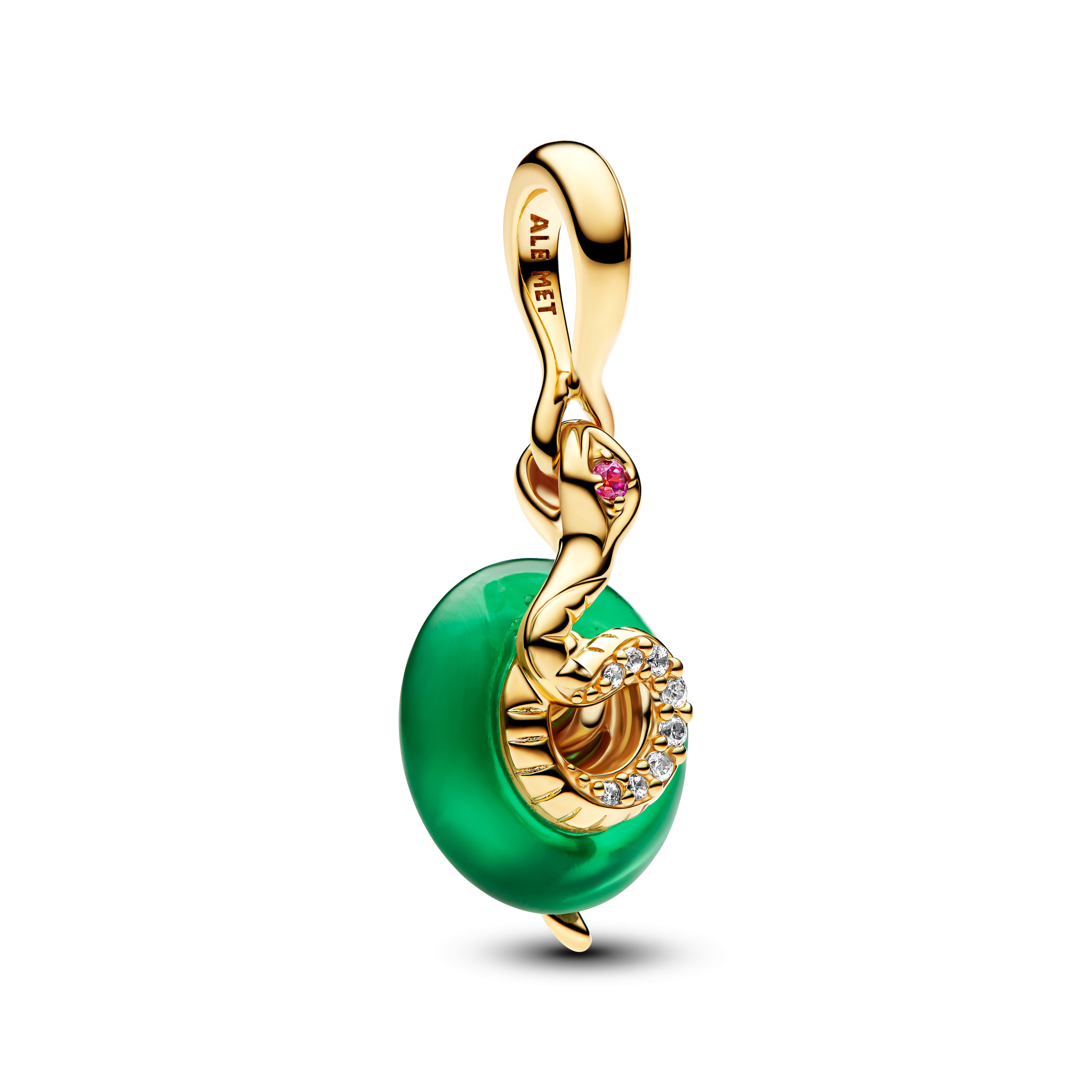 Pandora Moments Charm-Anhänger Schlange mit grünem Muranoglas 763617C01 Pandora Moments Charm-Anhänger Schlange mit grünem Muranoglas 763617C01
