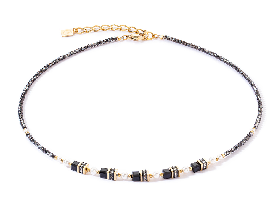 COEUR DE LION Halskette Sparkling Princess gold-schwarz 4567101300