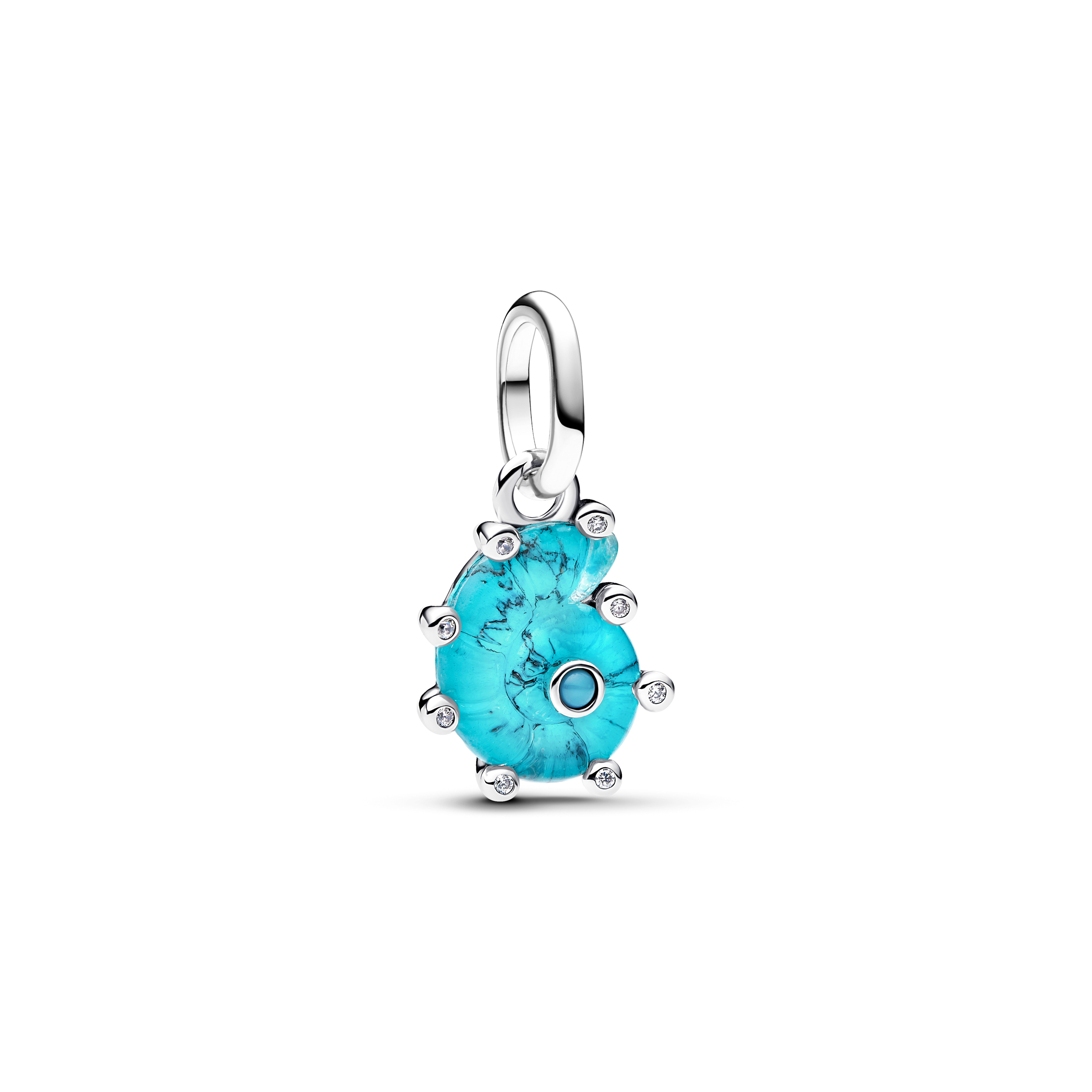 Pandora Moments Blauer Muranoglas Seeschnecke Anhänger-Charm 793900C01