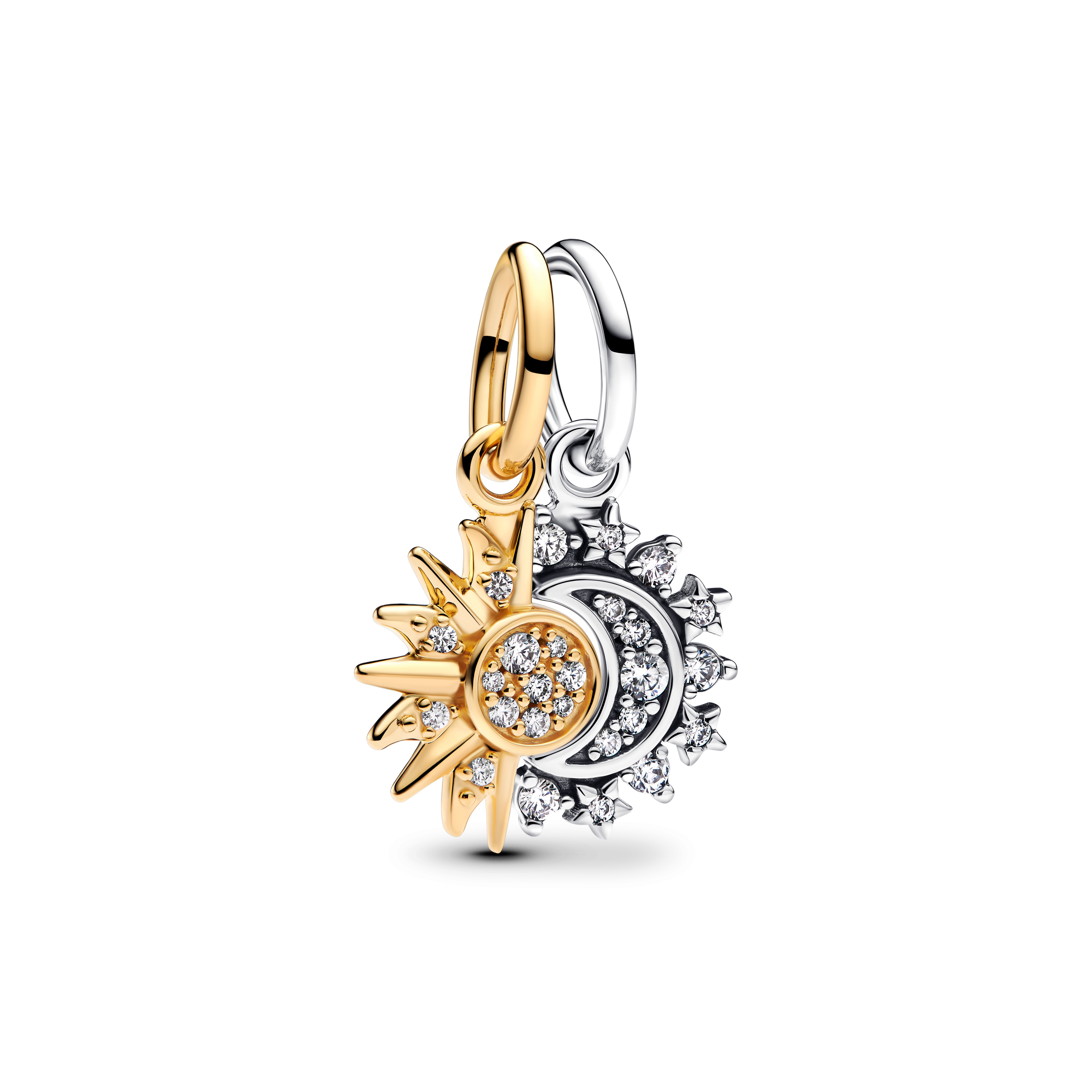 Pandora Moments Teilbarer Sonne und Mond Charm-Anhänger 763585C01