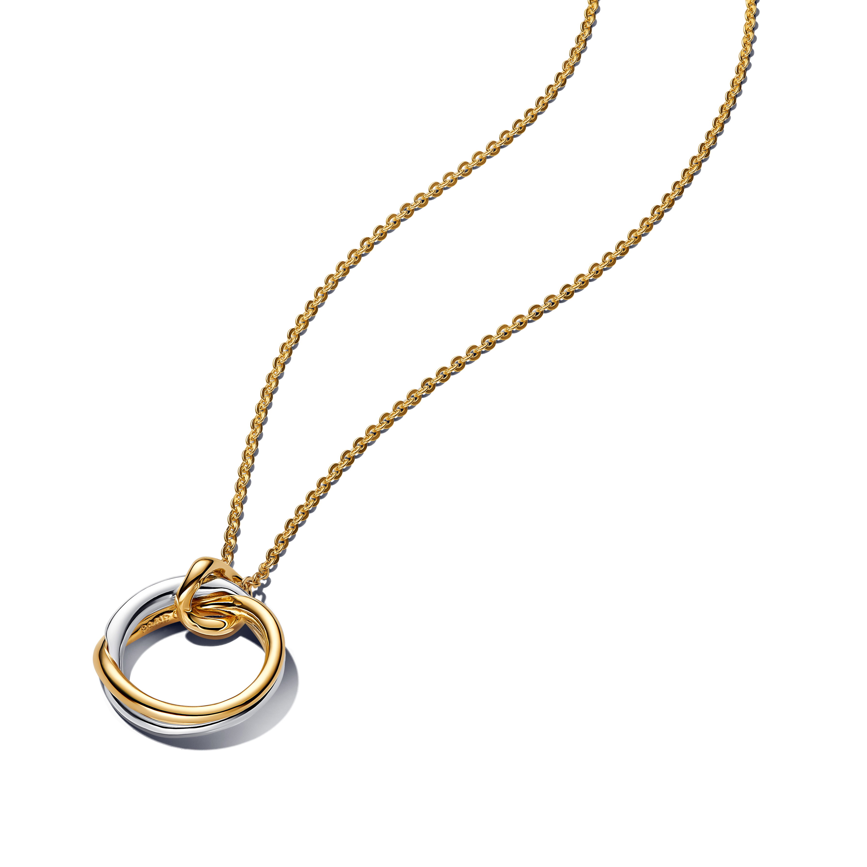 Pandora Essence Organisch Geformte Bicolor Anhänger-Halskette 363882C00-45